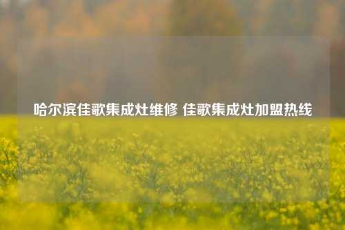 哈尔滨佳歌集成灶维修 佳歌集成灶加盟热线